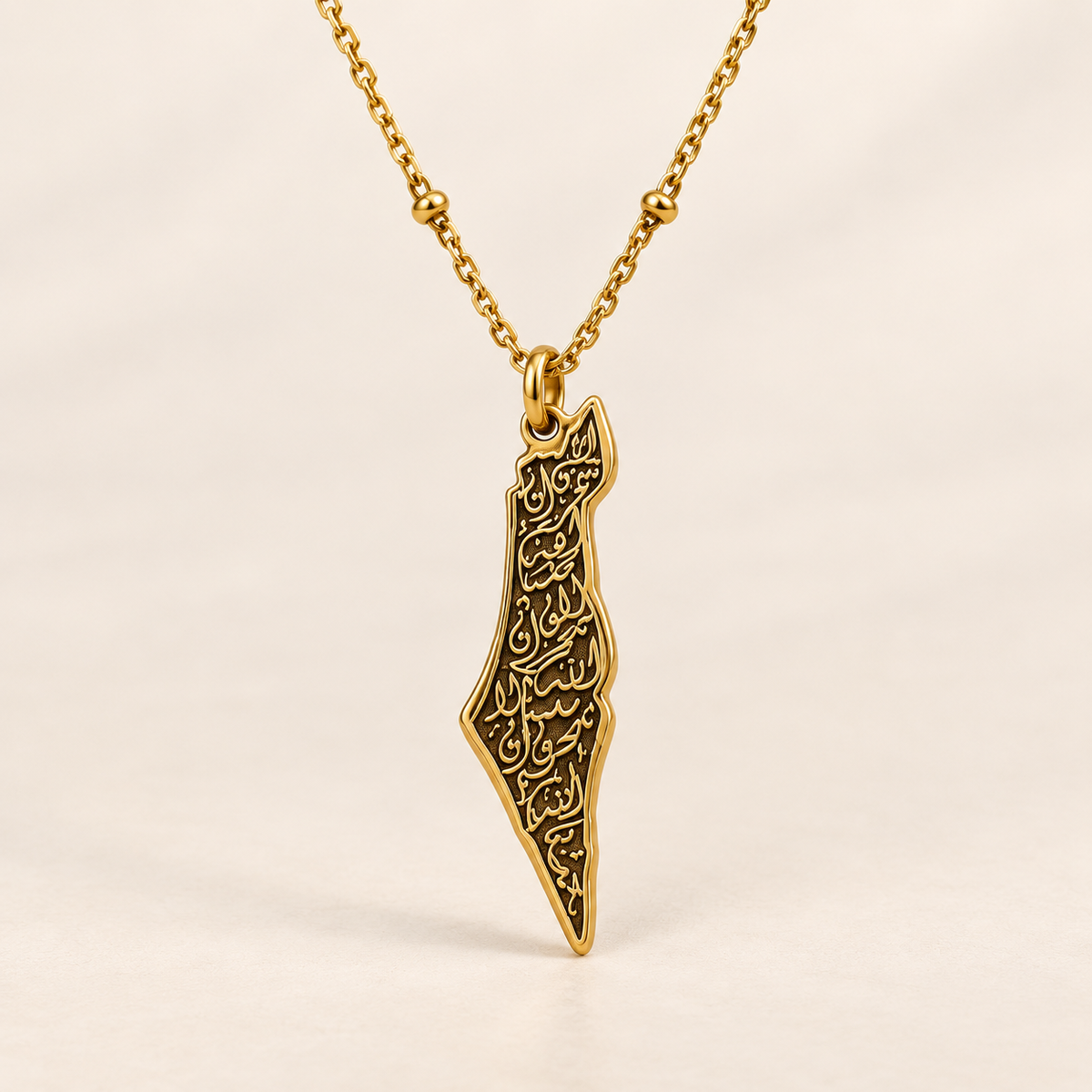 Palestine Map Necklace | Al Aqsa Necklace Dome Of The Rock